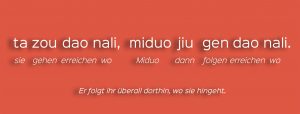 chinesischer Satz - tazoudaonali
